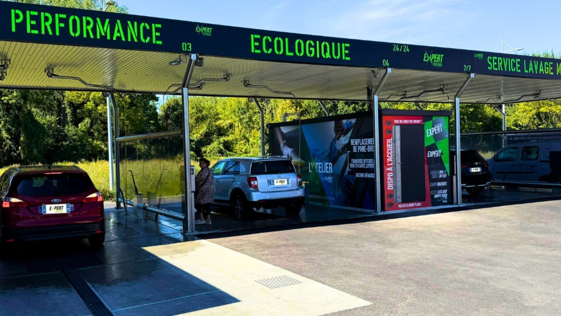 Station de lavage écologique pour préparations station hiver.