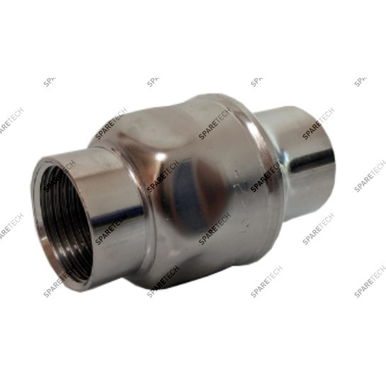 Clapet anti-retour inox basse pression FF1" MONDEO pour station de lavage auto, équipement professionnel, pièces détachées.