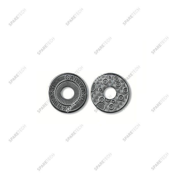 Jeton inox troué Ø20x1.85mm — trou Ø6mm — Lot de 100