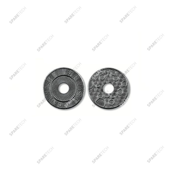 Jeton inox troué Ø22x1.85mm — trou Ø6mm — Lot de 100