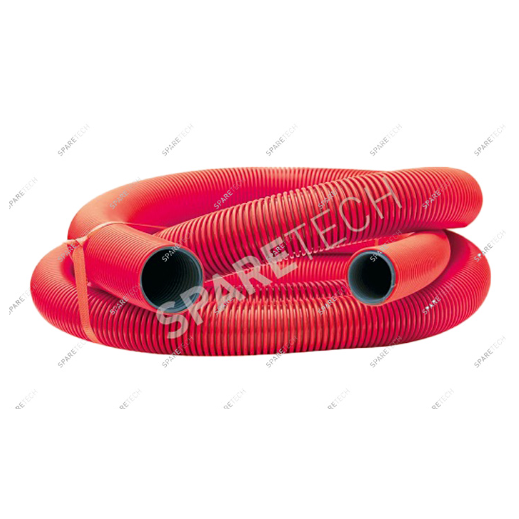 Tuyau aspi conique rouge 38/51mm, 5m, intérieur lisse pour station de lavage auto, équipement professionnel et pièces détachées.