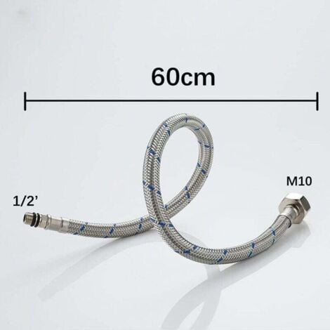Flexible tressé acier 50 cm – filetage G1/2 mâle/femelle