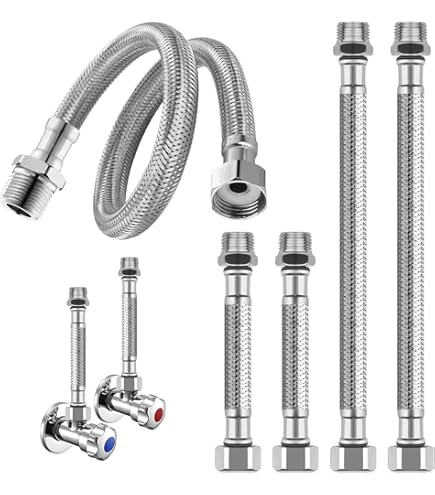 Tuyau tressé acier inox 50 cm - filetage G3/4 (GZ/GW)