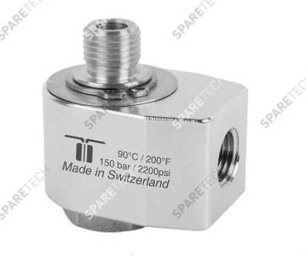 Raccord tournant équerre 90° MF1/4" Mosmatic pour station de lavage auto, équipement professionnel, pièces détachées de lavage auto.