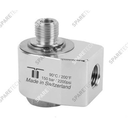 Raccord tournant équerre 90° MF1/4" Mosmatic pour station de lavage auto, équipement professionnel, pièces détachées de lavage auto.