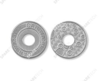 Jetons inox troués 24 X 1.85mm pour lavage auto (lot de 500)
