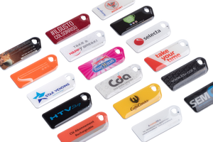 Tag RFID 23X56 mm Mifare® 1K – Lot de 200 - Eurokey Next - Bleue - Logo Matipay