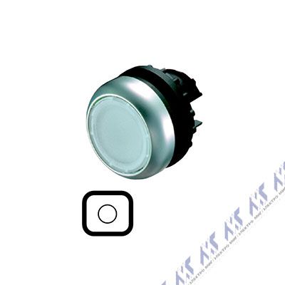 Bouton à retour automatique, rétroéclairé en blanc, Moeller M22-DL-W