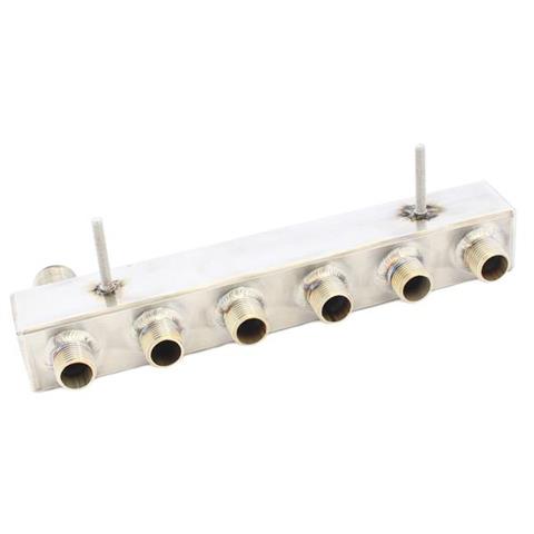 Collecteur 6 champs en acier inoxydable 3/4" inférieur à 1/2" GZ (Vertico V1/V2) - station de lavage auto