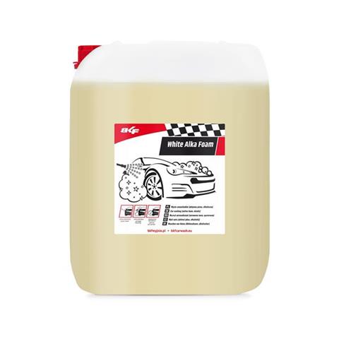 White Alka Foam 10L - Mousse alcaline blanche (pH 12) pour lave-autos sans contact | BKF Carwash - station de lavage auto