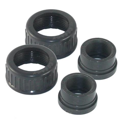 Jeu d'écrous pour rotamètre PTM 3/4" (raccords filetés en PVC) - 2 pièces - station de lavage auto