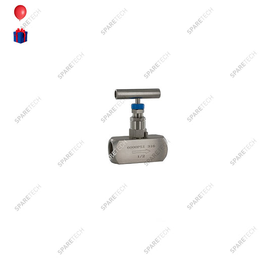 Vanne à pointeau inox FF1/2"