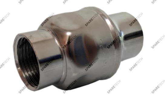 Clapet anti-retour inox basse pression FF1" MONDEO pour station de lavage auto, équipement professionnel, pièces détachées.
