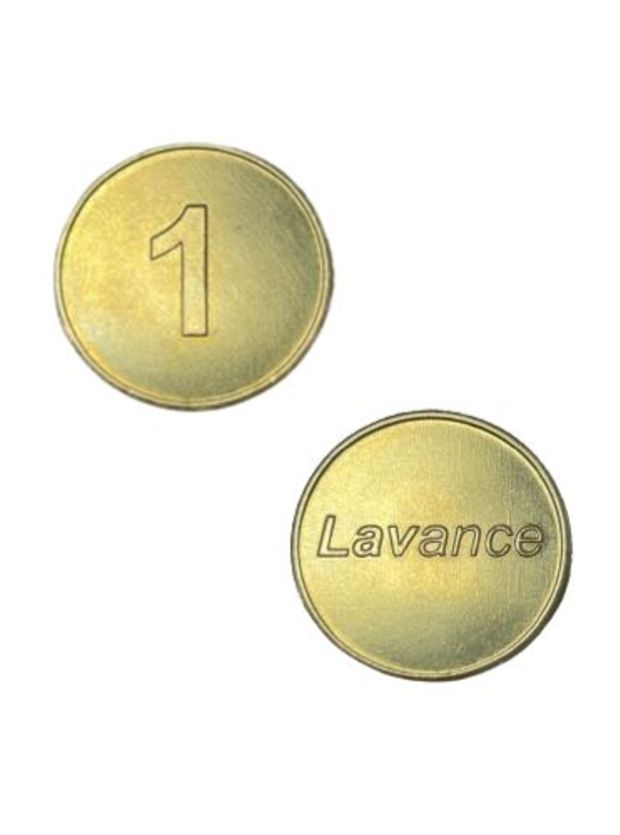 Jetons laiton 27x2mm 3 stries pour lavage auto (lot de 100)