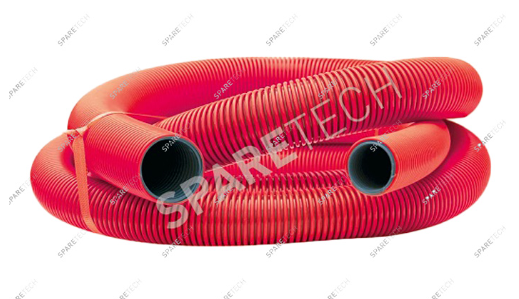 Tuyau aspi conique rouge 38/51mm, 5m, intérieur lisse pour station de lavage auto, équipement professionnel et pièces détachées.
