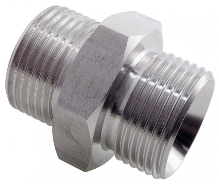 Raccord haute pression en acier inoxydable 3/8 GZ BSP, cône interne à 60°, SS316