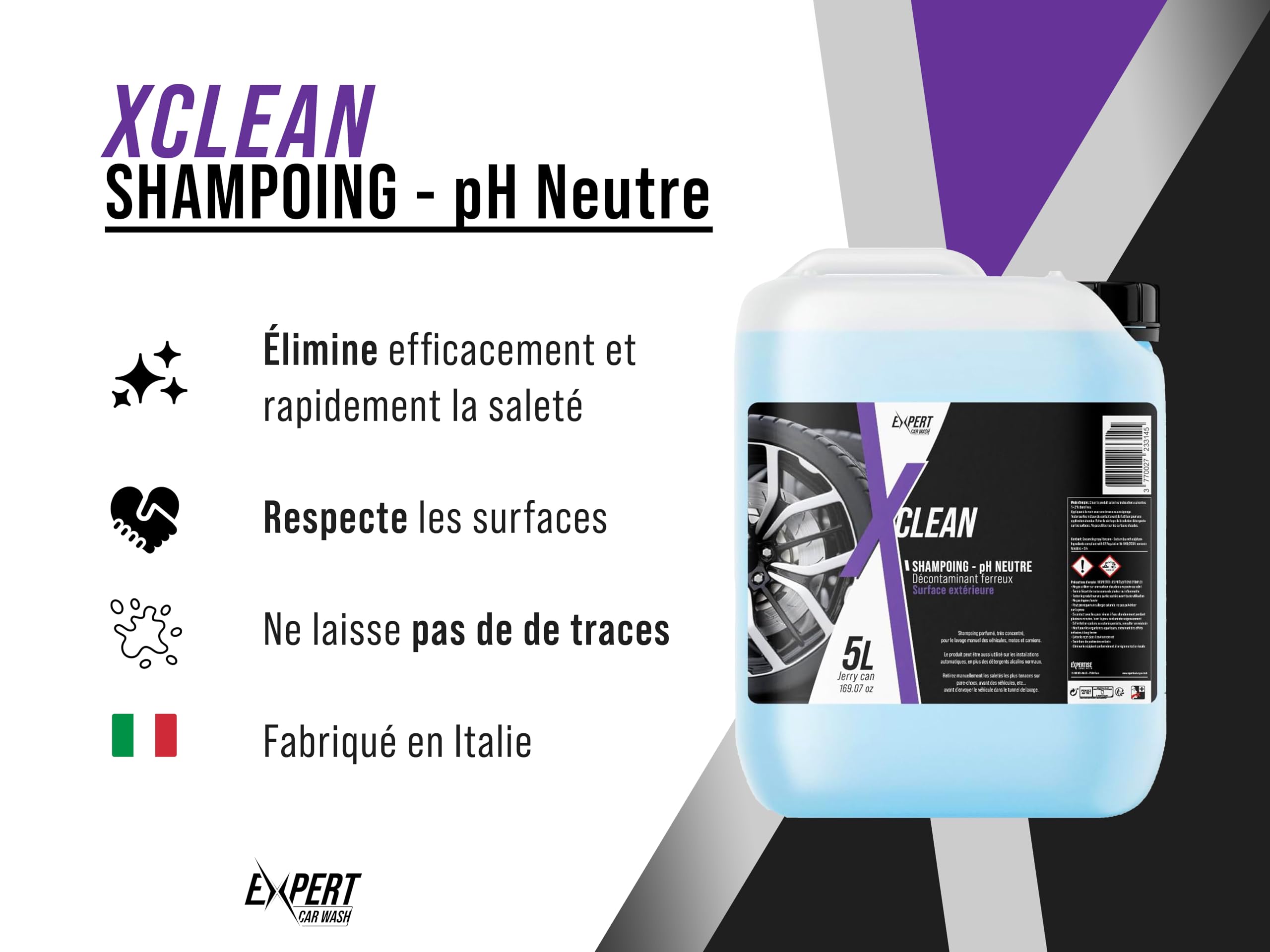 X Clean Shampoing pH neutre 5L - carton de 12
