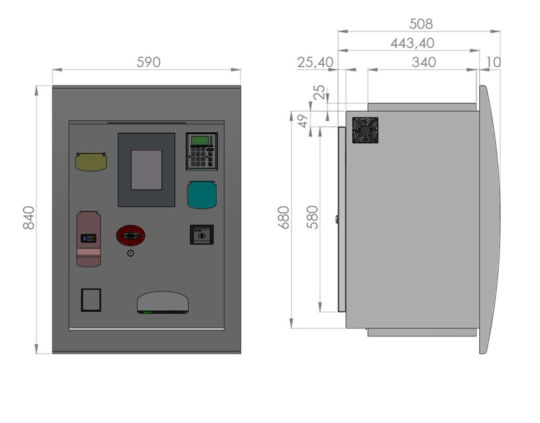 BORNE MASTER EVO COLOR TACTILE 8" DISTRIBUTEUR DE JETONS