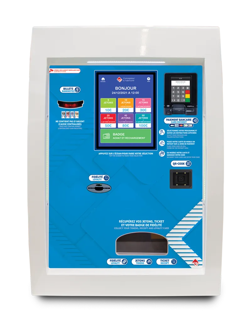 Borne Master Touch distributeur de jetons tactile CK Square avec écran 10.4 pouces pour station de lavage auto
