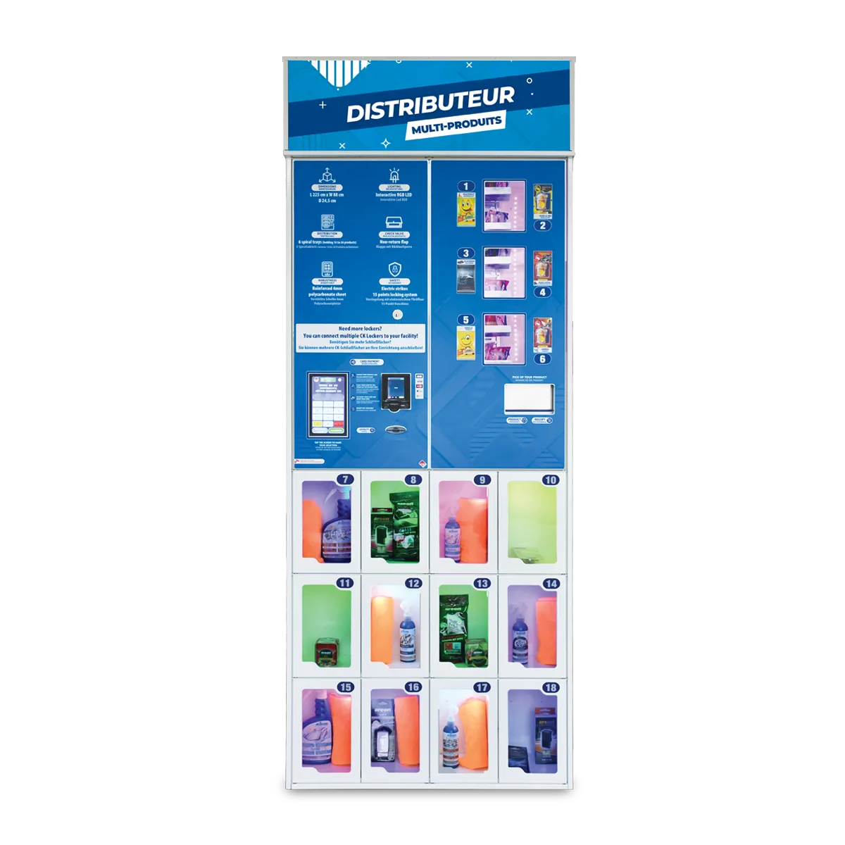 Distributeur Automatique Hybride - Locker Mixte  CK Square | Station Lavage Auto