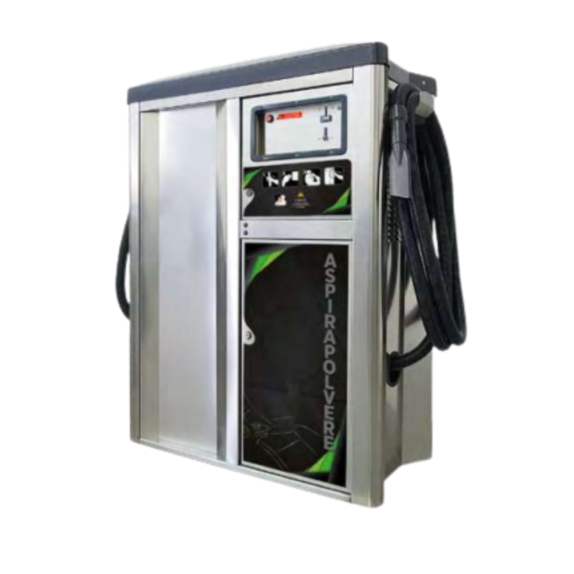 ASPIRATEUR DOUBLE AUTONETTOYANT INOX 2.2KW avec monnayeur électronique pour station de lavage auto professionnel, équipement fiable.