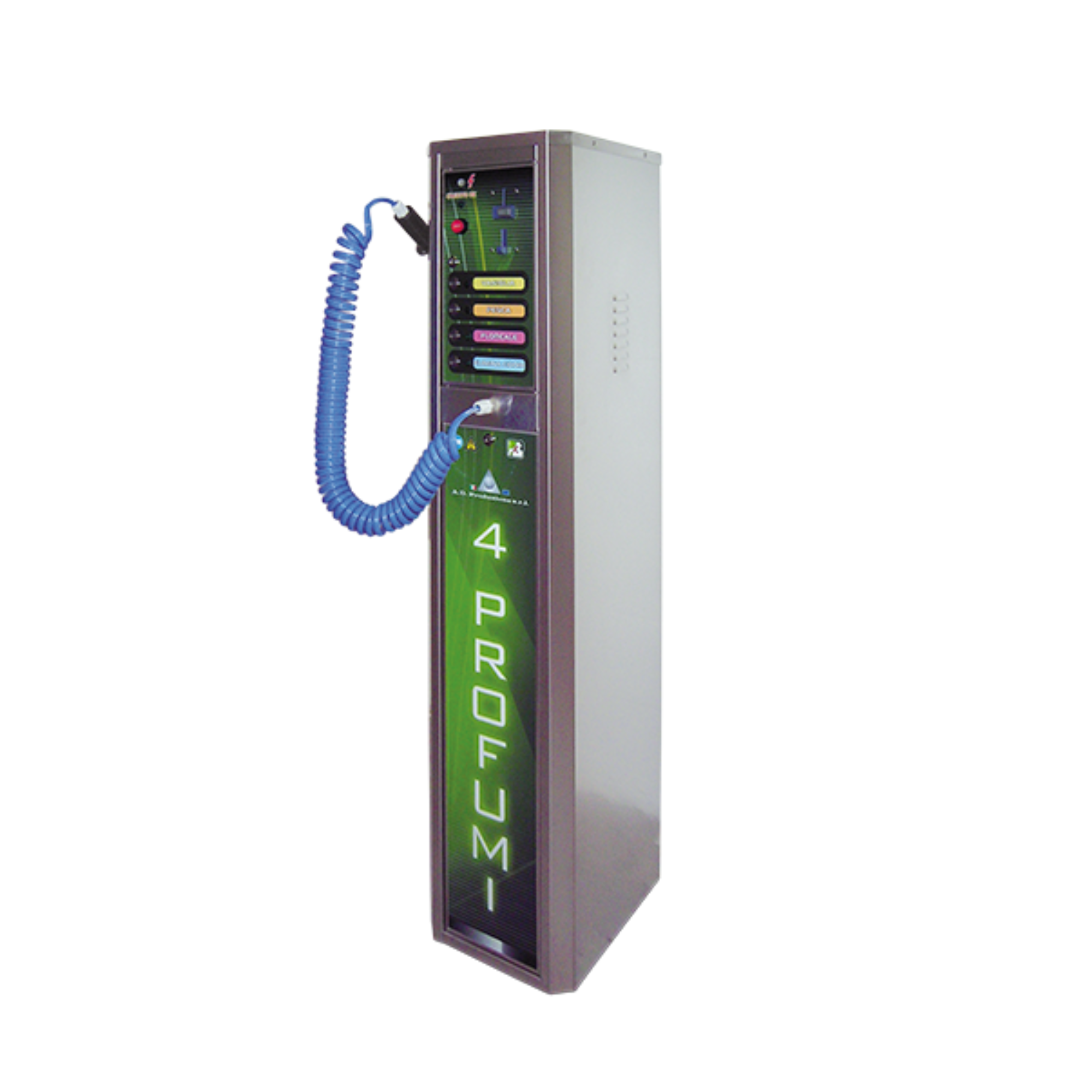 Borne Diffuseur 4 Parfums – Modèle EPP 4ES – Pompes Inox pour station de lavage auto, équipement professionnel, pièces détachées.