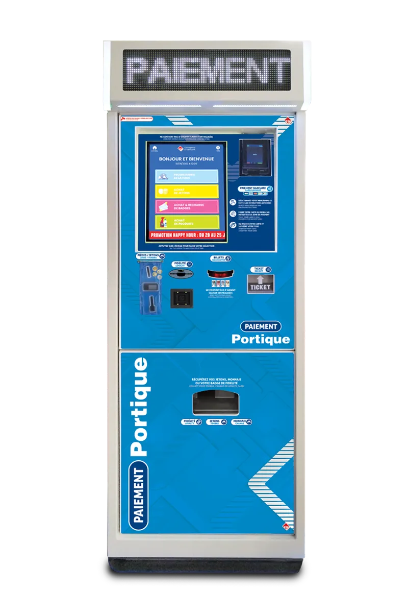 Borne de paiement Startbox Touch Plus CK Square avec écran tactile 15 pouces pour portique station de lavage auto