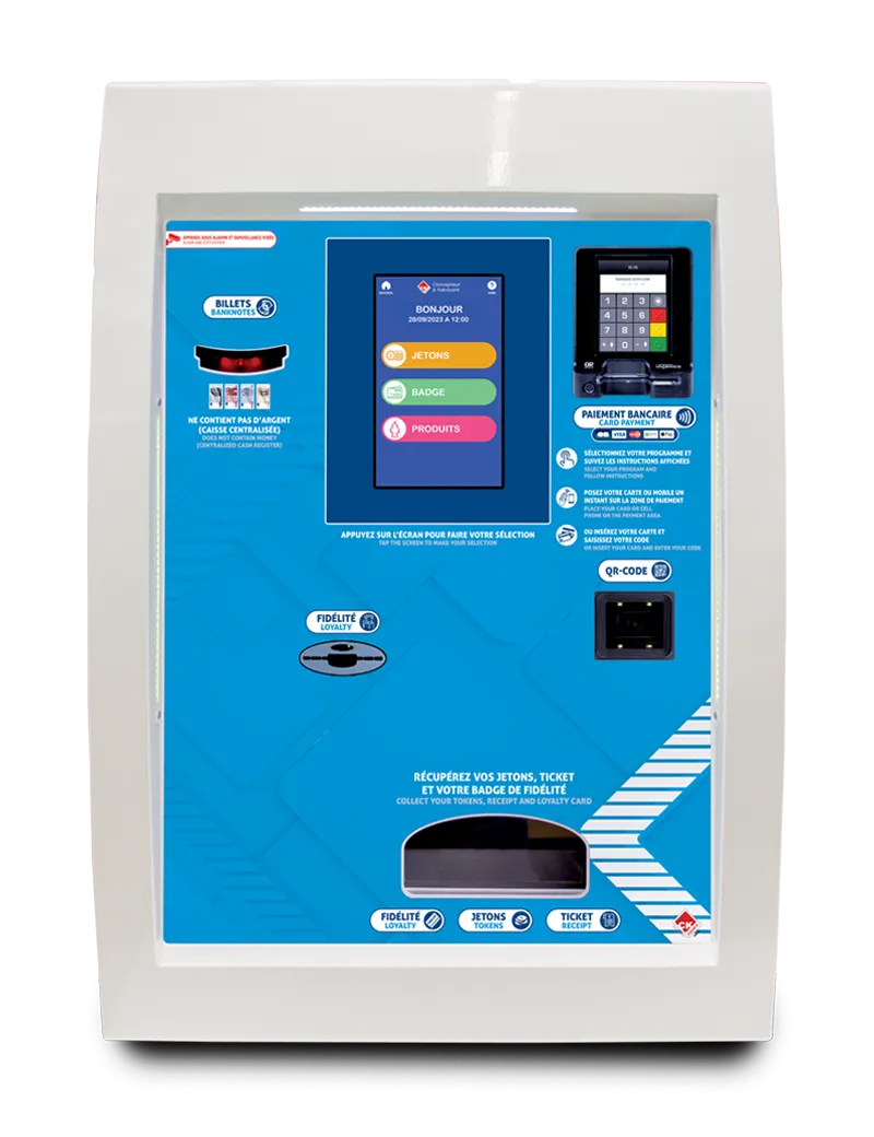 Distributeur de jetons Master Evo Color CK Square avec écran couleur 8 pouces pour station de lavage auto