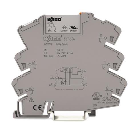 JUMPFLEX support avec relais (24 V CC, 1 p, WAGO) (857-304)