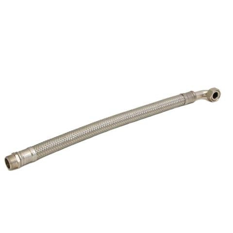 Tuyau en acier tressé 24cm 1/2" GW/GZ avec coude - station de lavage auto