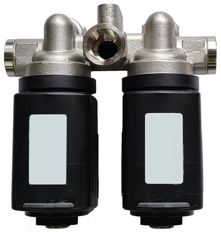 Electrovanne haute pression 6240 double [2x 20097873], acier inoxydable 3/8", 160bar, DN6, bobine 20W, bloc 8820 [20097860]