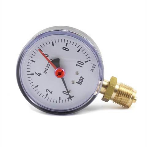 Manomètre 0-10 bar 1/2" (inférieur 80mm sans logo) - station de lavage auto