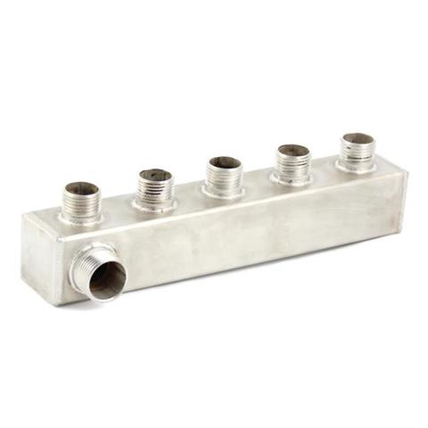 Collecteur inox 5 champs 3/4" à 1/2" GZ (Horizontal / Module V1) - station de lavage auto