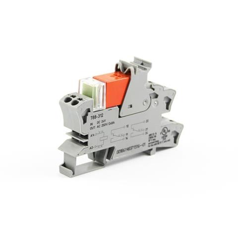 Relais avec socle 24 V CC, 2 pôles, 788-312