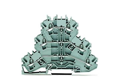 TOPJOBS connecteur à 3 étages 2,5 mm² L/L/L gris WAGO (2002-3201)